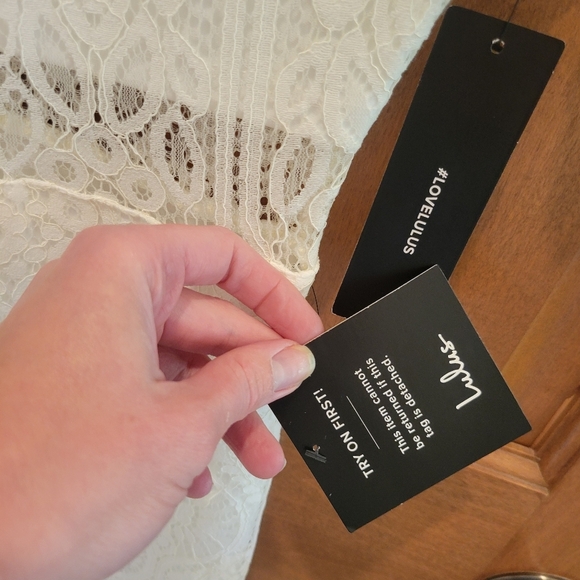 Lulus Remarkable White Sheer Lace Dress Size Small New - Picture 3 of 12